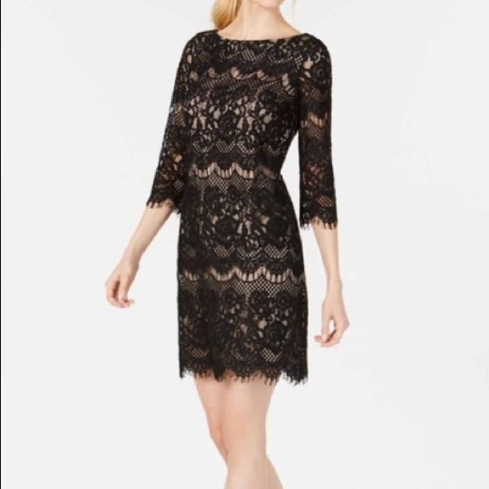 J. Howard Black Lace Semi-formal Dress
